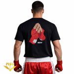 تیشرت بوکس طرح باند بوکس ام اس وی مشکی مدل پشت لباس