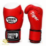 دستکش بوکس گرین هیل  Green Hill Tiger چرم طبیعی بز وزن 12 اونس سر سفید