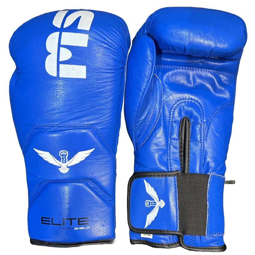 دستکش بوکس تمام آتل فول آتل elite evershield MSV آبی پشت و رو