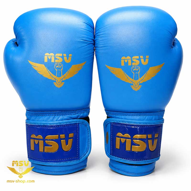 دستکش-بوکس-چرم-طبیعی-MSV-آبی