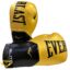 دستکش چرم بوکس اورلست everlast طلایی مشکی جفت دستکش