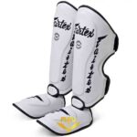 ساق بند اسپارینگ فرتکس Fairtex داخل مخمل چرم شرکتی سفید