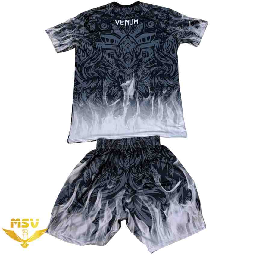 ست رزمی UFC ونوم Venum MSV فلامنت مشکی پشت