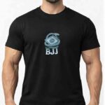 تیشرت رزمی مشکی چاپ پشت و رو BJJ جوجیتسو رو