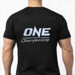 تیشرت رزمی مشکی چاپ پشت و رو وان چمپیون one championship