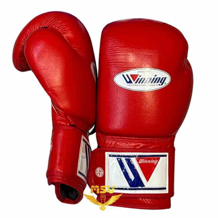 دستکش بوکس وینینگ _ Winning چرم طبیعی درجه یک قرمز