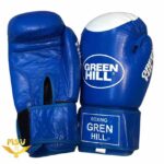 دستکش بوکس گرین هیل Green Hill چرم طبیعی درجه یک آبی پشت و رو
