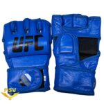 دستکش نیم پنجه UFC حرفه‌ای چرم طبیعی آتل دار