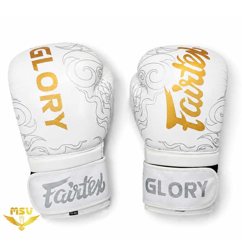 دستکش-بوکس-فرتکس-گلوری-Fairtex-Glory-چرم-طبیعی-آتل-دار-سفید