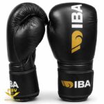 دستکش بوکس چرم طبیعی آتل دار گاومیش آیبا Iba در سه رنگ