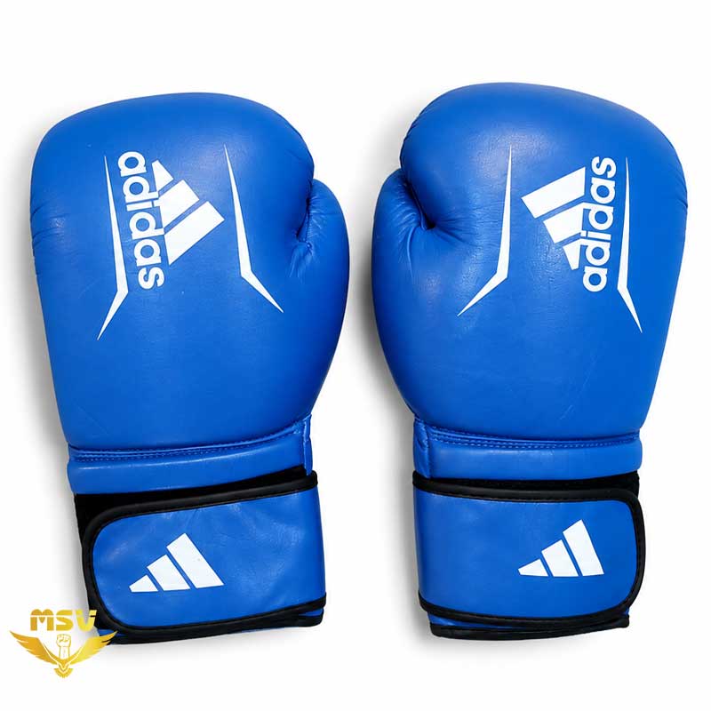 دستکش-بوکس-چرم-طبیعی-آدیداس-adidas-آتل-دار-روی-دستکش-آبی