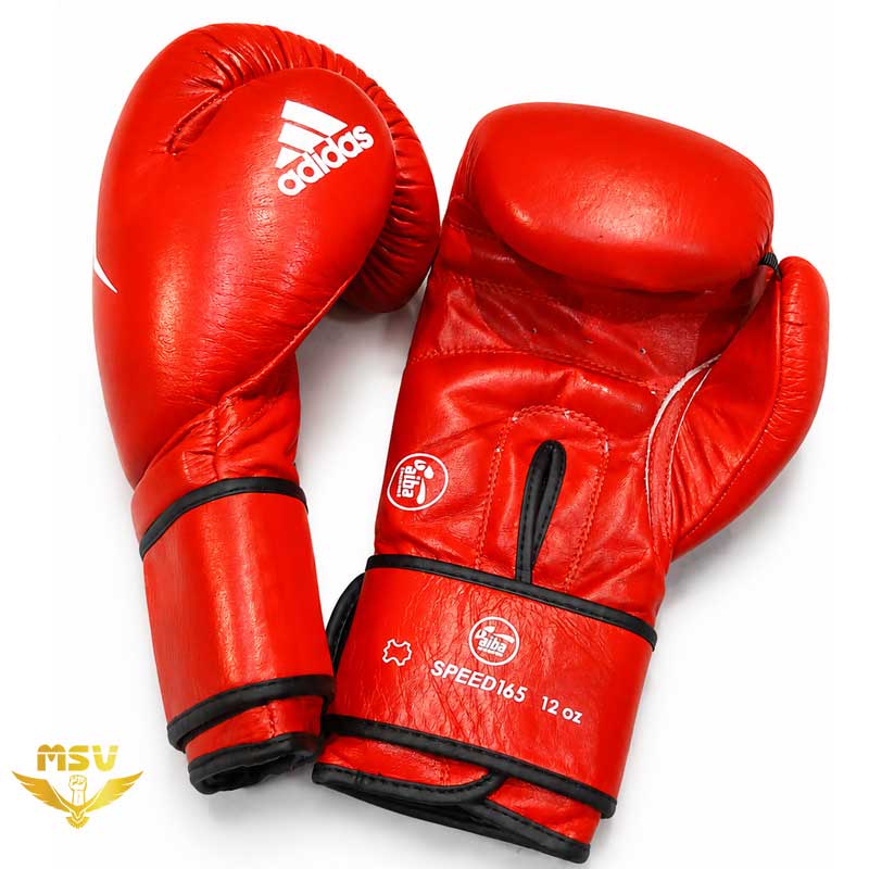 دستکش-بوکس-چرم-طبیعی-آدیداس-adidas-آتل-دار-پشت-و-کنار-دستکش-قرمز