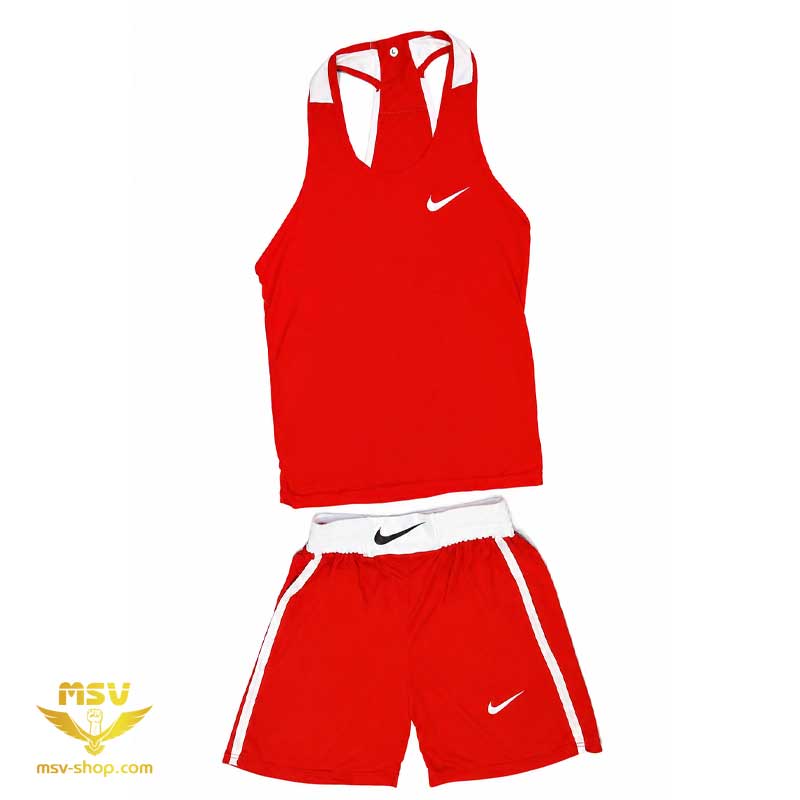 ست-بوکس-قزاقی-طرح-نایک-Nike-پارچه-فلامنت-اعلا-قرمز-جلو