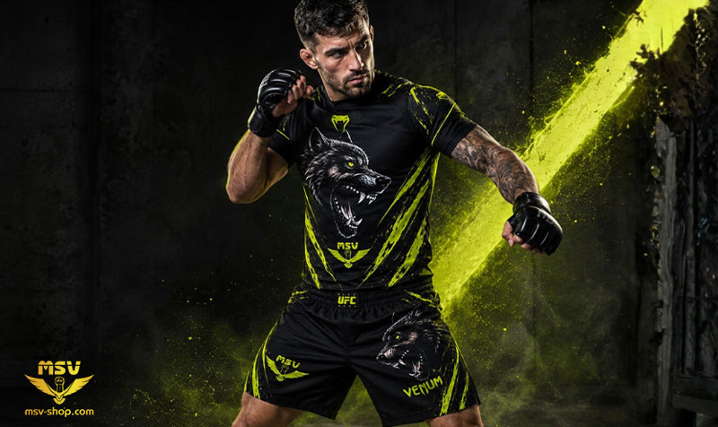 ست لباس رزمی MMA و بوکس VENUM ونوم MSV طرح گرگ 2 ست رزمی طرح گرگ