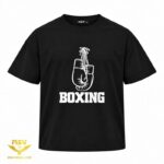 تیشرب بوکس مشکی طرح بوکیسنگ Boxing جلو باکسی